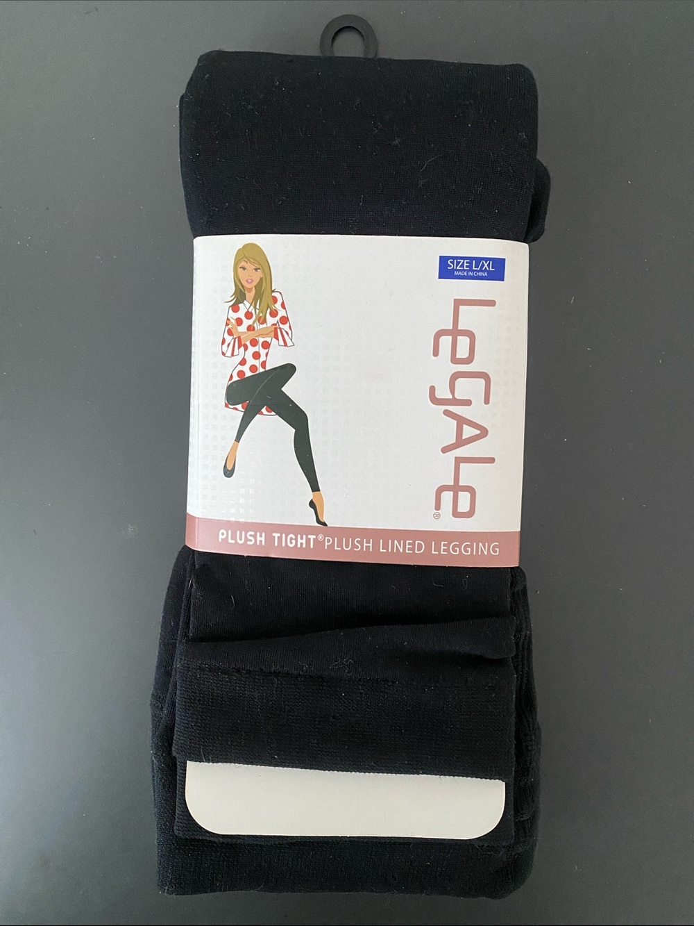 Legale Plush Lined Leggings - Black (L/XL)